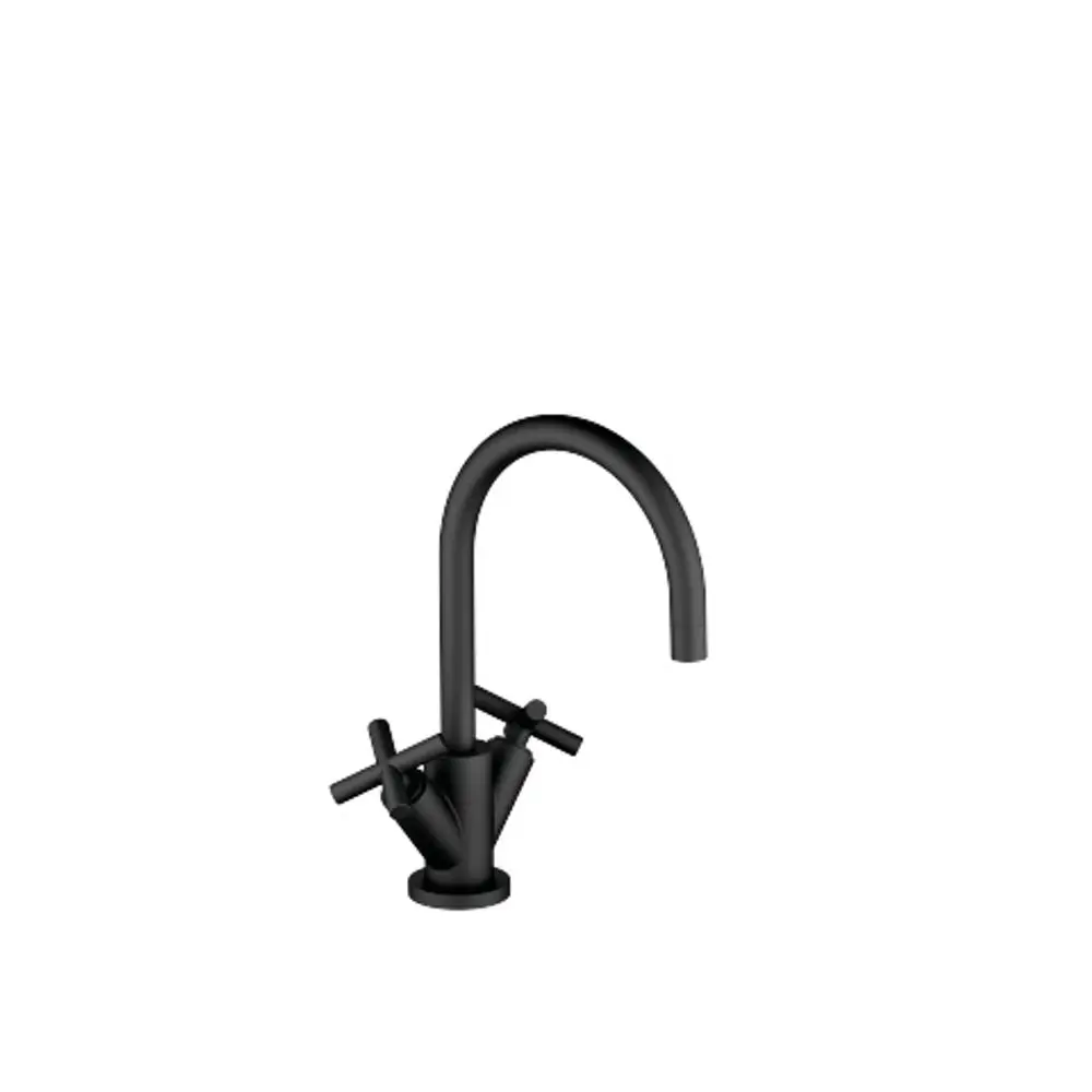 Dornbracht-TARA.-Waschtisch-Einlochbatterie-mit Ablaufgarnitur-Ausladung 165mm-schwarz matt, 22513892-33 Galeriebild 1